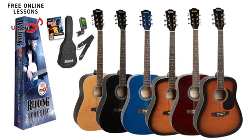 Redding Dreadnought Acoustic Guitar Pack (6 colours)