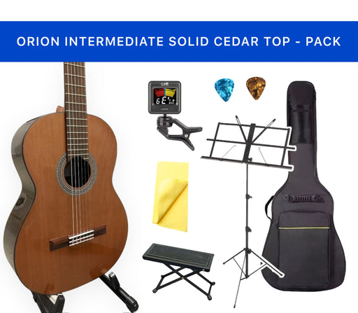 ORION Solid Cedar Top Classical Guitar BG11 Rosewood - PACK