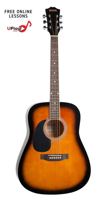 Redding Dreadnought Acoustic Guitar Left Handed Tobacco Sunburst