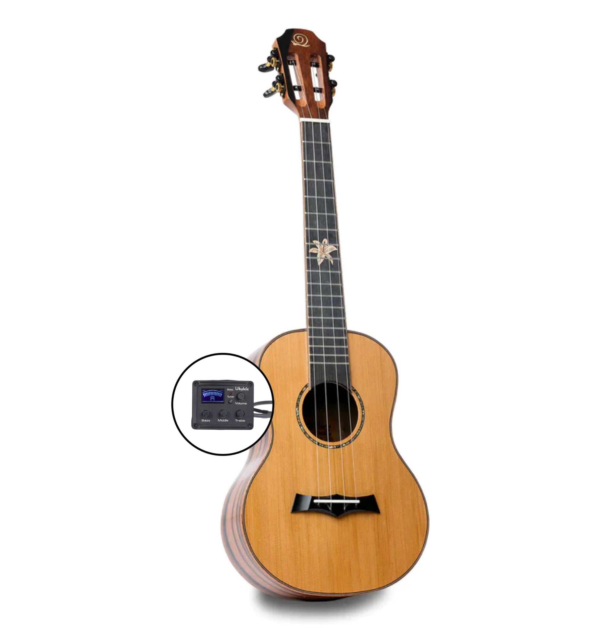 Snail Tenor BHC-6T Solid Cedar Ukulele with Pickup