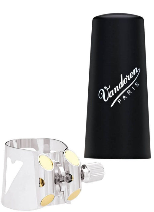 Vandoren Optimum Clarinet Ligature with Cap - Silver Plated